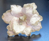 Flori Crăciun roz pudrat cu sclipici auriu – flori elegante 10/set